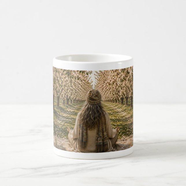 Serene Bloom Botanical Garden Mug Romantic Cottage (Center)
