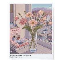 Serene Bloom Window View Art Print