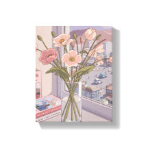 Serene Bloom Window View Art Print