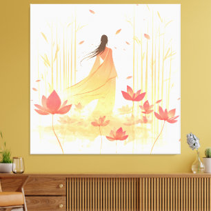 Serene Blossom Lotus Garden Canvas Print