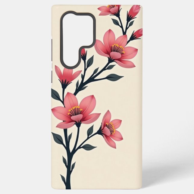 "Serene Blossoms: A Floral Elegance" Phone Case  (Back)