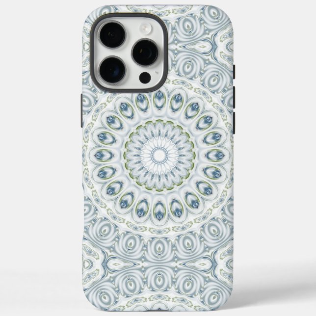 Serene Blue and Green Mandala Pattern Design Case-Mate iPhone Case (Back)