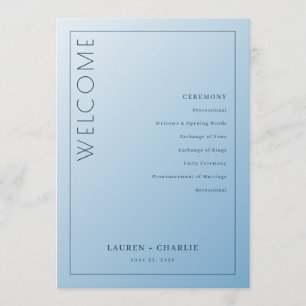 Serene Blue Ceremony Schedule Program