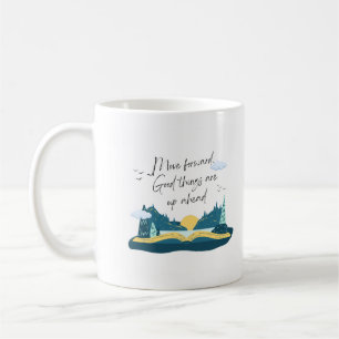 Serene Blue Inspirational Book Coffee Mug