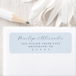 Serene Blue Minimalist Calligraphy