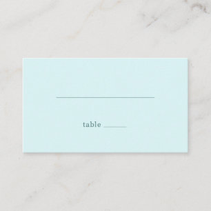 Serene Blue Minimalist Line Place Card
