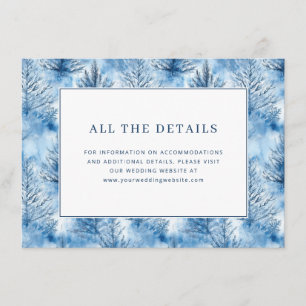 Serene Blue Winter Trees Enclosure Card