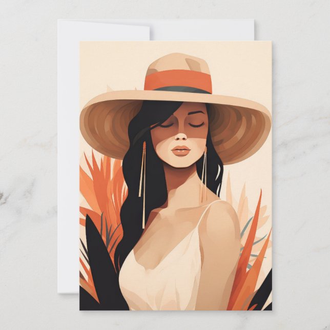 Serene Boho Portrait Card (Front)