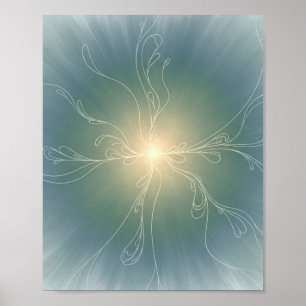 Serene Botanical Aura - Spiritual Wall Art