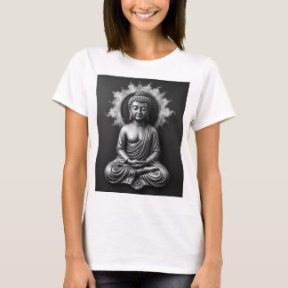 Serene Buddha – Charcoal Art of Peace and Tranqu T-Shirt