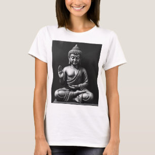 Serene Buddha – Charcoal Art of Peace and Tranquil T-Shirt