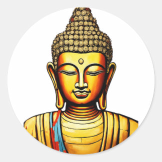Serene Buddha: Classic Round Sticker