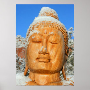 Serene Buddha face Poster