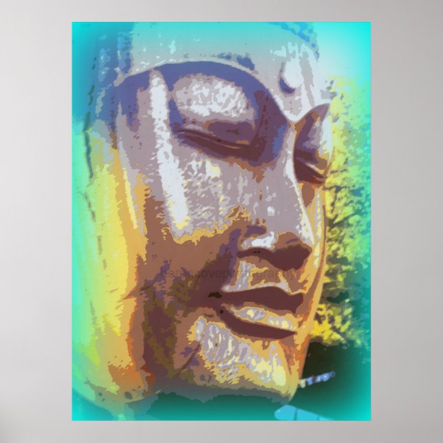 serene Buddha face Poster (Front)