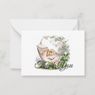 Serene Bunny Retreat Thank You Card