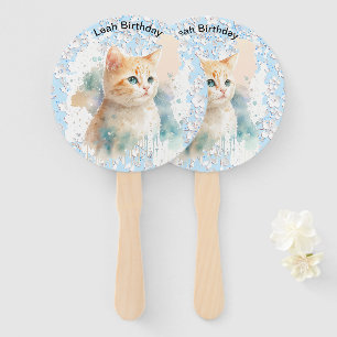 Serene Cat Hand Fan