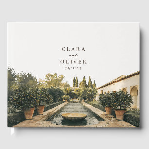 Serene Citrus Garden Arched Villa Wedding Guest Book