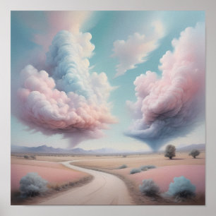 Serene Cloudscape - Dreamy Landscape Art Poster