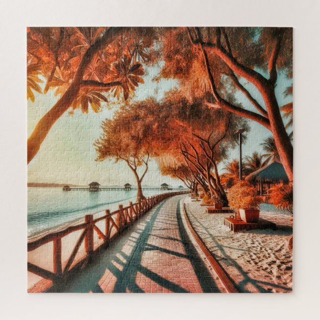 Serene Coastal Sunset Jigsaw Puzzle (Vertical)