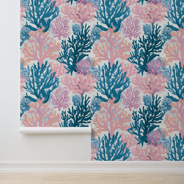 Serene coral reef pattern wall decor (Application)