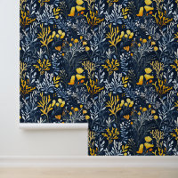 Serene coral reef pattern wall decor
