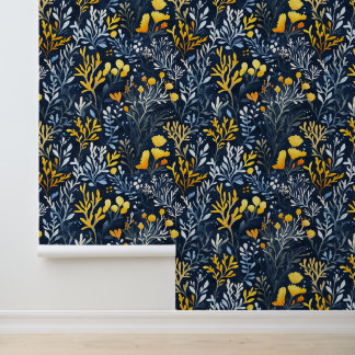 Serene coral reef pattern wall decor