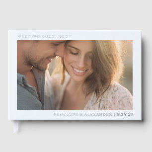 Serene Cream Minimalist Photo Guest Book