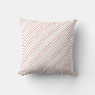 Serene Dusty Pink Stripes Outdoor Pillow