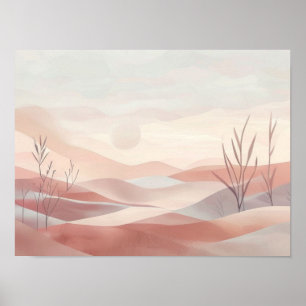 Serene Echoes of the Rose-Hued Sands Poster