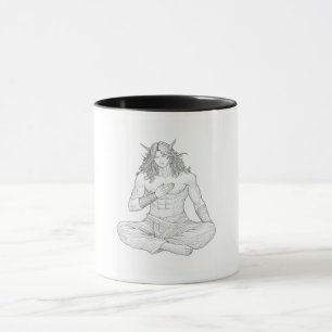 Serene Elf Warrior Fantasy Anime Character Art Mug