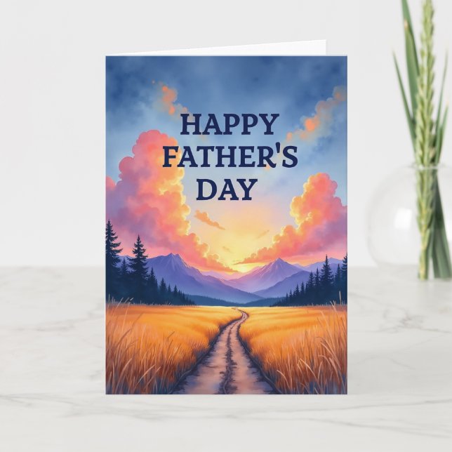 Serene Fathers Day Scene Card (Front)