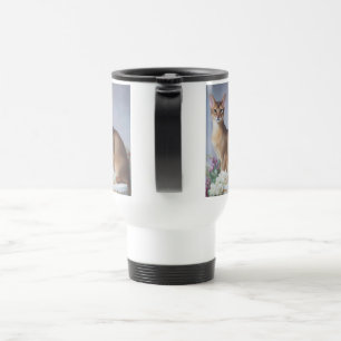 Serene Feline – Abyssinian Cat Travel Mug