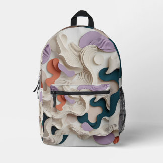 Serene Flow Printed Backpack