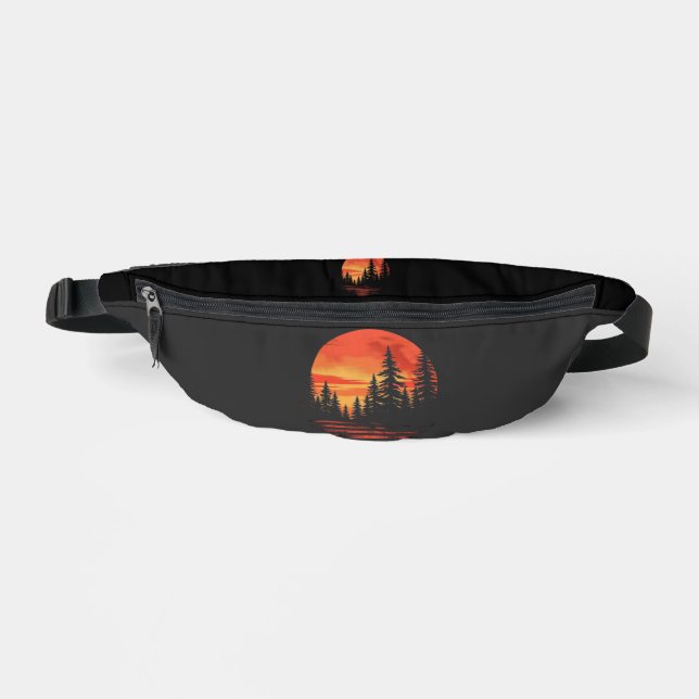 Serene Forest Sunset Fanny Pack (Front)