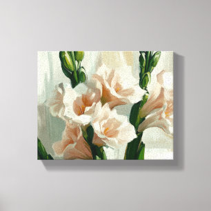 Serene Gladiolus Blooms Canvas Print