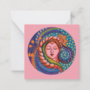 Serene Goddess Mandala Art Card
