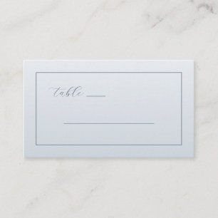 Serene Gray Minimalist Lines Place Card