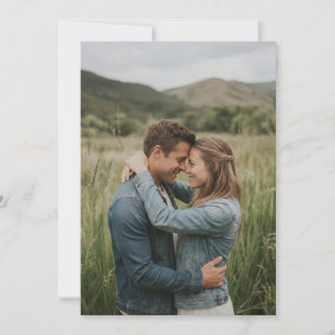 Serene Green Natural Photo Invitation