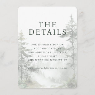 Serene Green Nature Forest Scene Enclosure Card