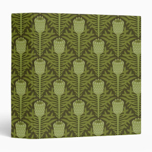 Serene Green Plant Motif for Modern Decor Binder