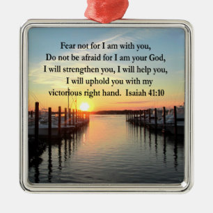SERENE ISAIAH 41:10 SUNSET PHOTO DESIGN METAL ORNAMENT