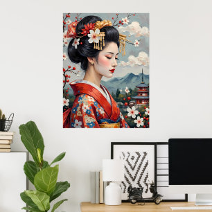 Serene Japanese Portrait Poster