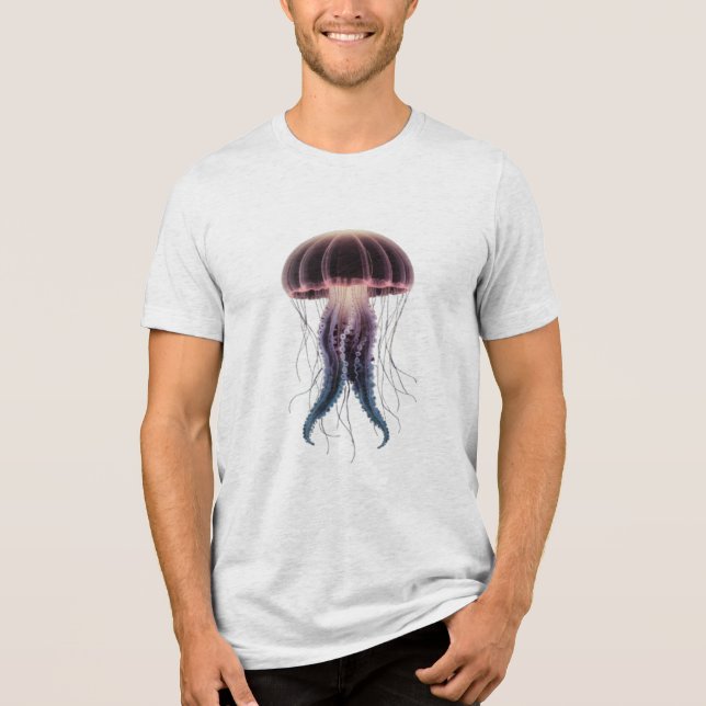 Serene Jellyfish  Tri-Blend Shirt (Front)