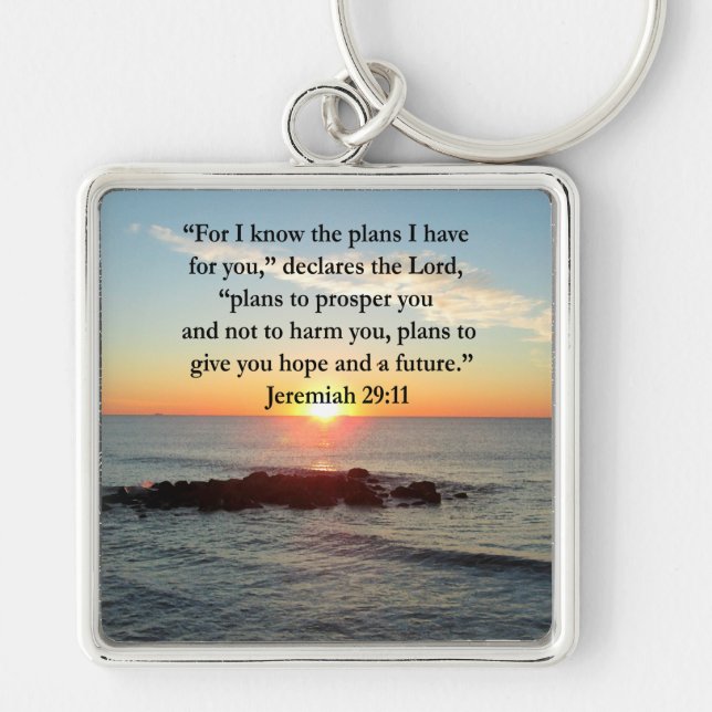 SERENE JEREMIAH 29:11 SUNRISE KEYCHAIN (Front)