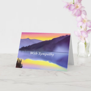 Serene Lake Customizable Sympathy Card