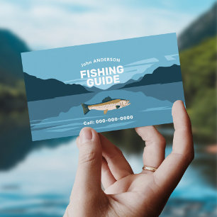 Serene Lake Landscape - Fishing Guide Business Card