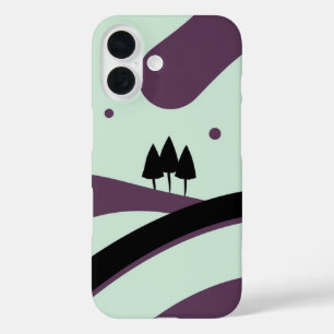 Serene Landscape: A Minimalist Scene iPhone 16 Case