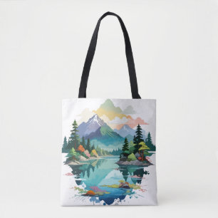 Serene Landscape Calm Tranquil Nature Outdoors Art Tote Bag