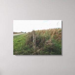 Serene Landscape Country Post in the Midwest Canvas Print