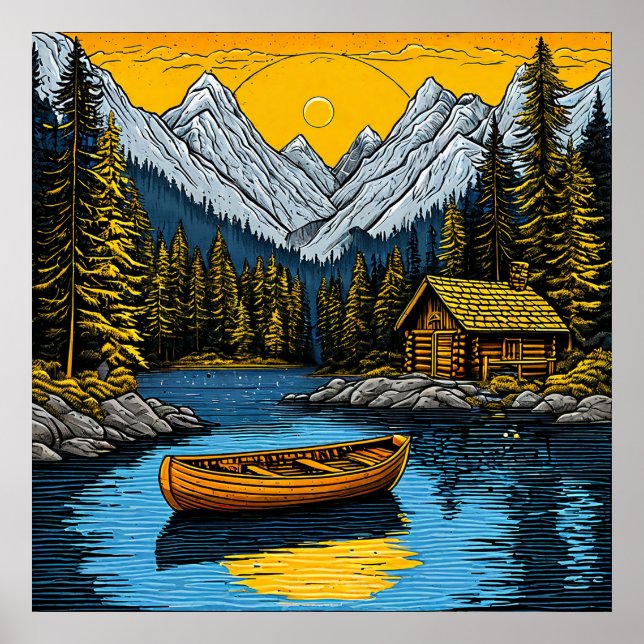 Serene landscape poster (Front)